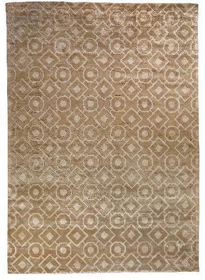 Qaaleen Rectangular 1003622 Viscose Silk Rug, for Flooring Use, Style : Contemporary