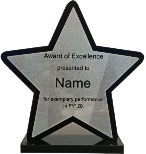 MDF Affordable Star Award Trophy