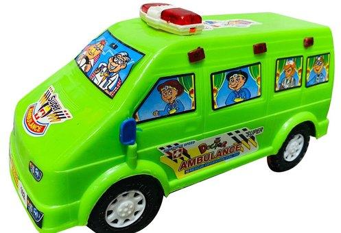 Plastic Ambulance Toy, for Play School, Color : Green