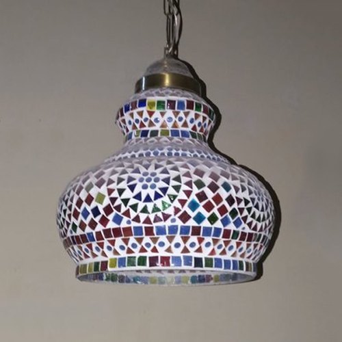 Ceramic hanging light, Color : White