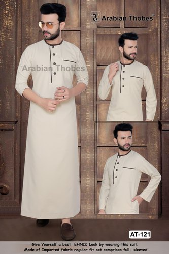 Plain Cotton Men Designer Arabian Thobe, Occasion : Casual