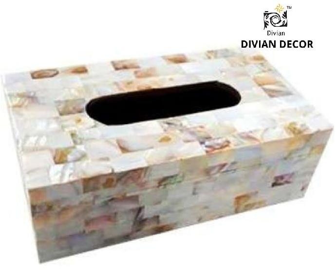 Mother Of Pearl Tissue Box, Style : Modern