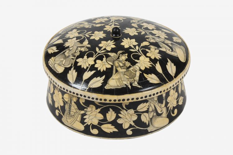Round Bone Inlay Box, for Decoration, Gifting, Style : Modern
