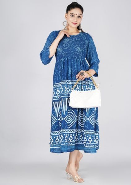 Rayon Blue Kurti