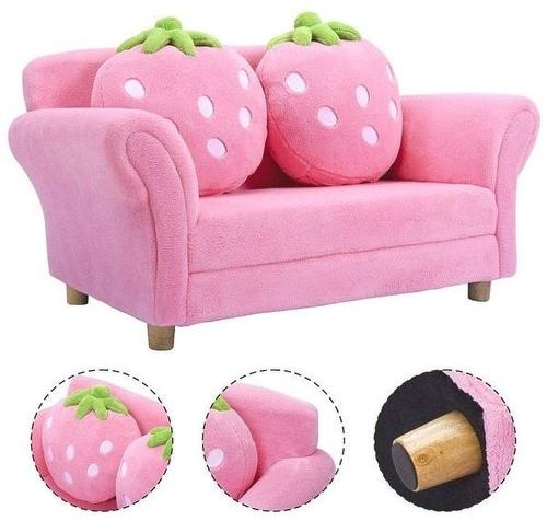 Wooden Kids Sofa, Color : Pink
