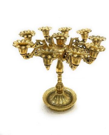 Bharat Handicrafts Metal candle holder, Color : Golden