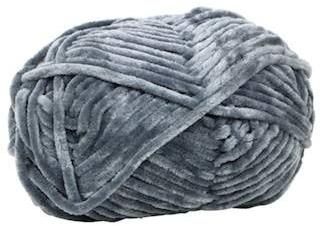 Chenille Gray Yarn, 65-yd. Skeins