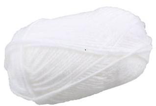 Acrylic White Worsted Yarn, 131-yd., Packaging Type : Roll