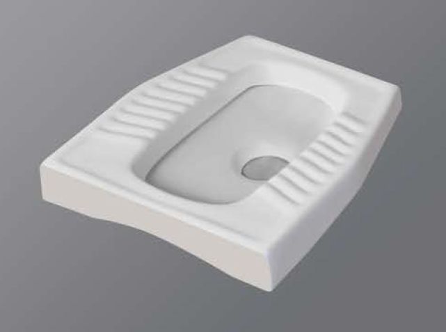 Ceramic Eastern Toilet Pan, Color : White