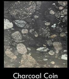 Charcoal Coin Granite Stone