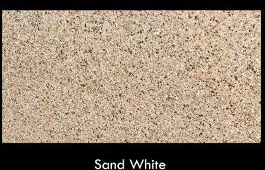 10-20 Kg Polished Sand White Granite Stone, Specialities : Stylish Design, Striking Colours, Fine Finishing