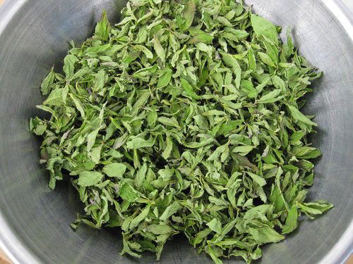 dehydrated mint leaves