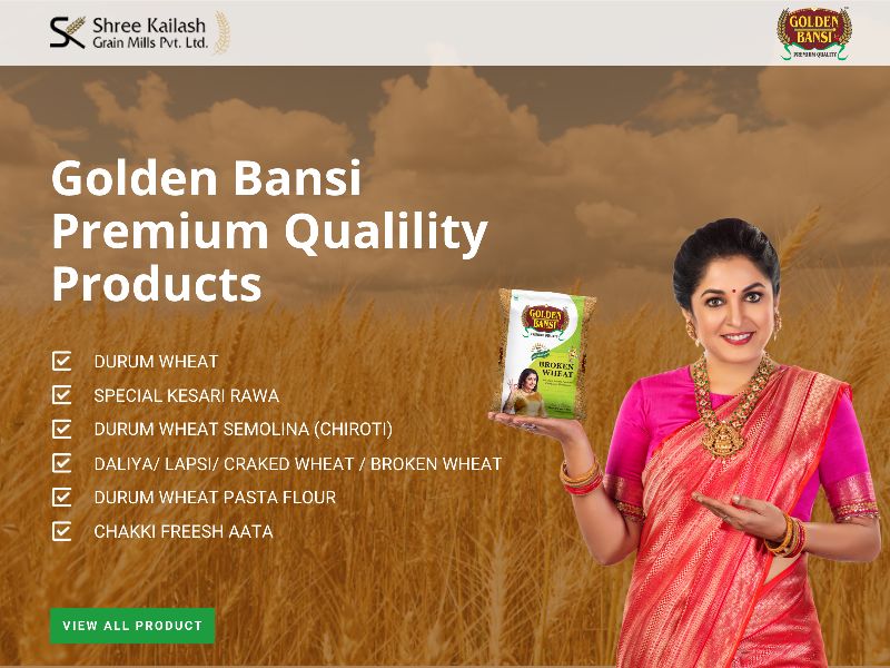 Golden Bansi Semolina Flour at best price in Indore Madhya Pradesh from