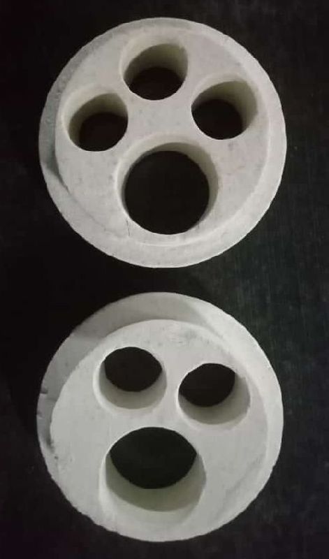 Round Ceramic End Caps, Color : White