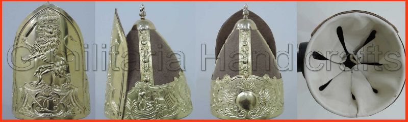 Plain Hessian Fusilier Cap, Color : Golden