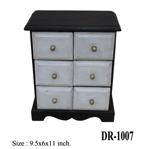 Rectangle Polished Wooden Drawer Chest