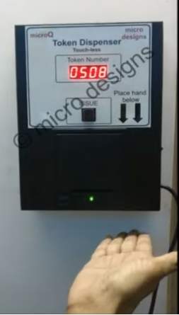 Rectangular Metal Automatic Token Dispenser, For Office, Installation Type : Wall Mounted