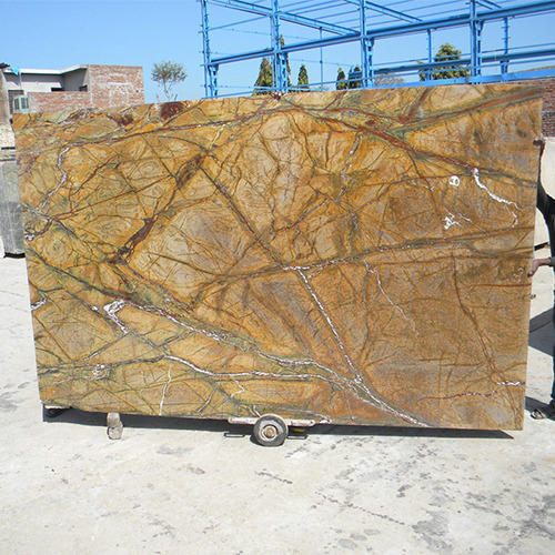 Non Polished Gold Marble Stone, for Countertops, Kitchen Top, Staircase, Feature : Crack Resistance