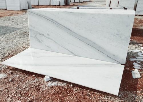 Non Polished White Marble Stone, for Countertops, Kitchen Top, Staircase, Feature : Crack Resistance