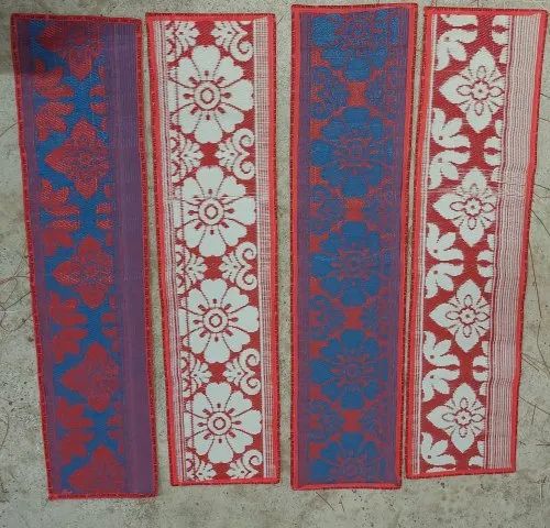 Sana Plastic Printed Polypropylene Bhojan Patti Mat, Color : Red, White, Blue