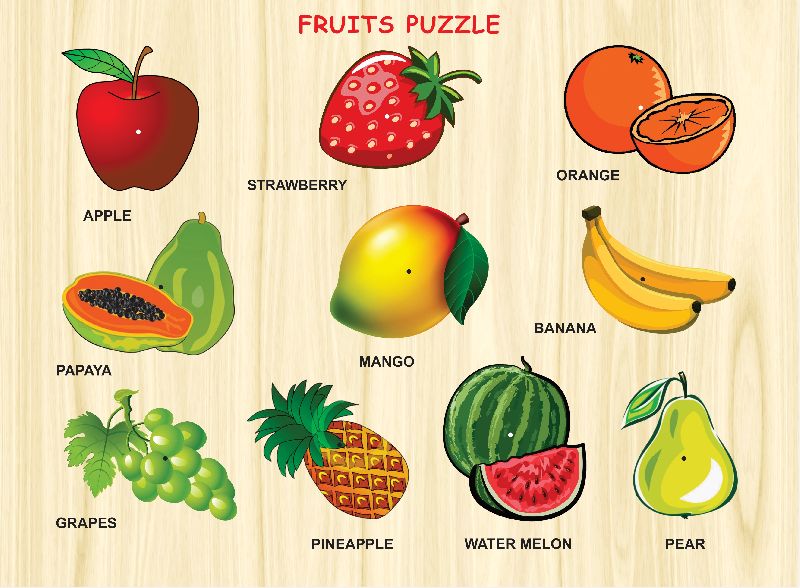 Wooden Fruit Puzzle Tray, for Play School, Age Group : 2-4 Yrs