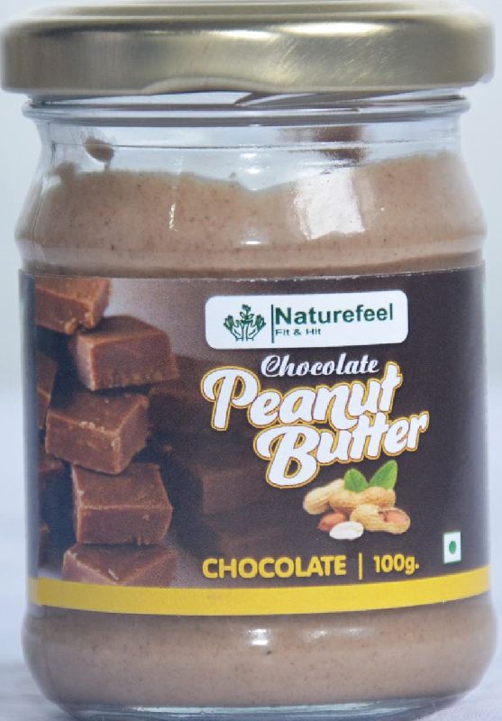100gm Naturefeel Chocolate Peanut Butter, for Human Consumption, Form : Paste