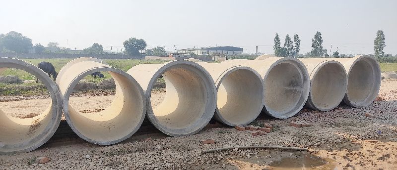 Round rcc concrete pipes 1200mm Np2, for Drinking Water, Utilities Water, Color : White