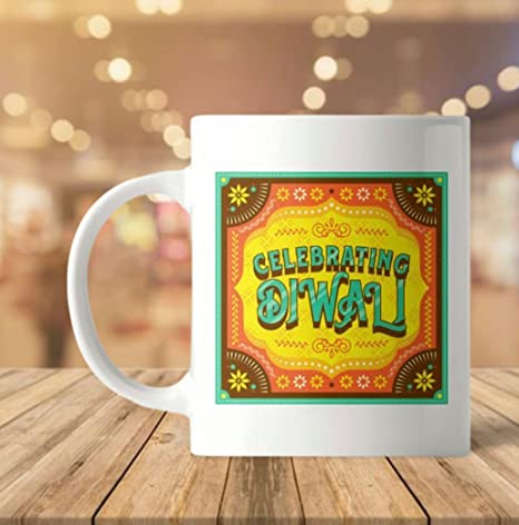 China Clay happy diwali greetings mug, for Gifting, Style : Modern