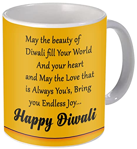 Happy diwali printed ceramic coffee mug, for Gifting, Feature : Attractive Designs, Stylish