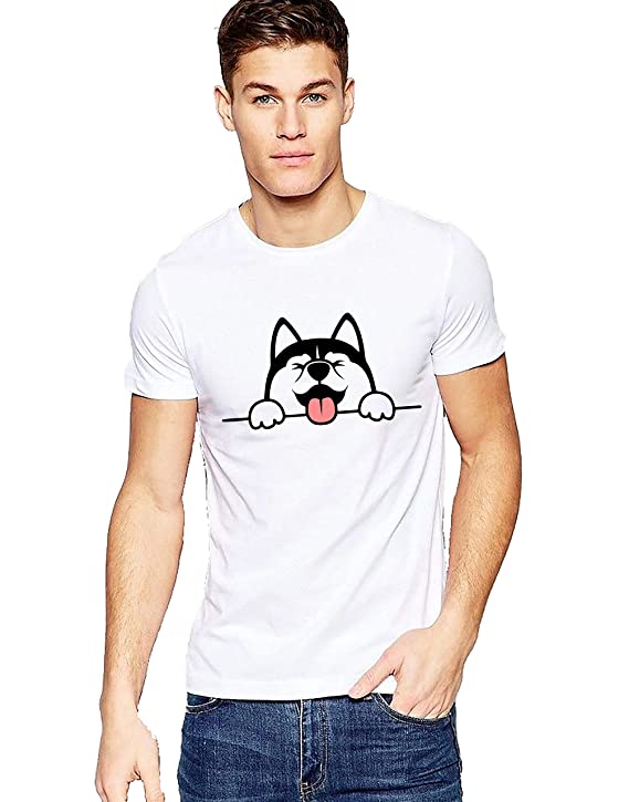 Slim Fit Cute Funny Cat Print Casual Style T-Shirt