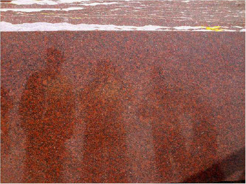 Rectangular Polished Ruby Red Granite Slabs, for Construction, Pattern : Plain