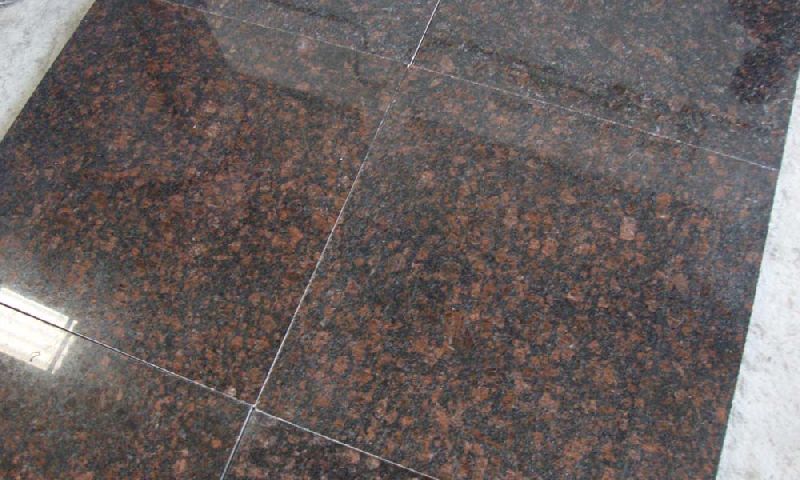 Polished Tan Brown Granite Tiles, for Construction, Size : Standard