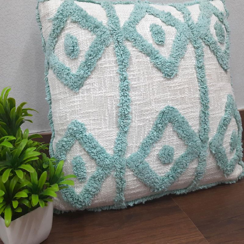 Cotton Hand Tufted Cushions, Size : 16x16inch, 21x21inch, 15x15inch