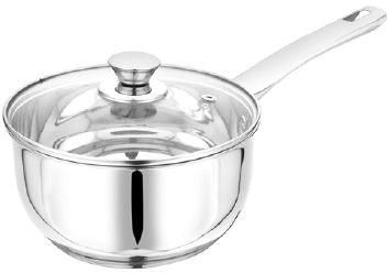 Stainless Steel Conical Induction Bottom Saucepan with Lid