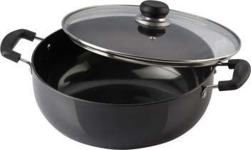Hard Anodized Deep Kadai, for Cooking, Feature : Strong Structure