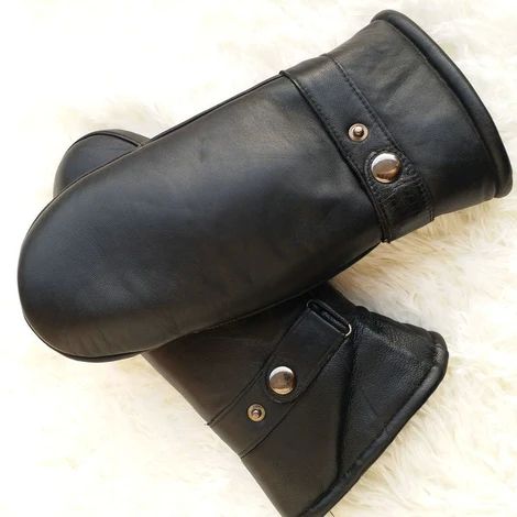 Leather Mittens Gloves
