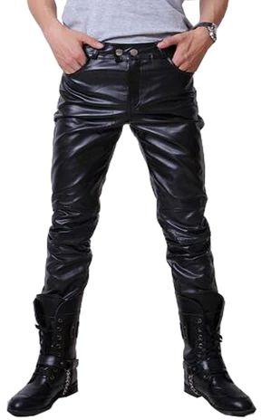 Mens Leather Motorcycle Pants  Mens Real Skinny Leather Pants  Koza  Leathers