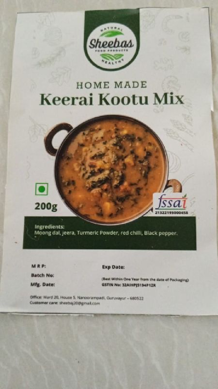  Moong Dal Keerai Kootu Mix, for With Lunch, Purity : 100% Home Made