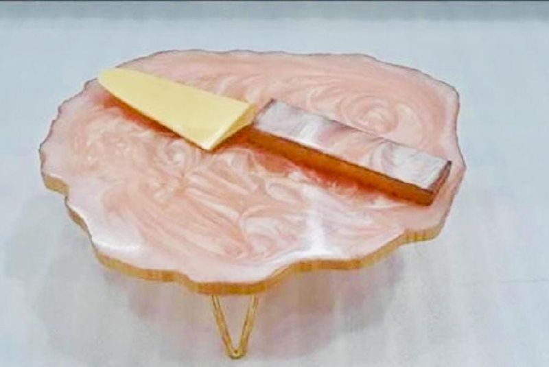 Round Polished Resin Cake Stand Platter, for Restaurant, Hotel, Size : Standard