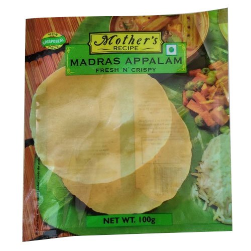 Square Printed Glossy pepped Packaging Pouch, for Food Industry, Closure Type : Heat Seal