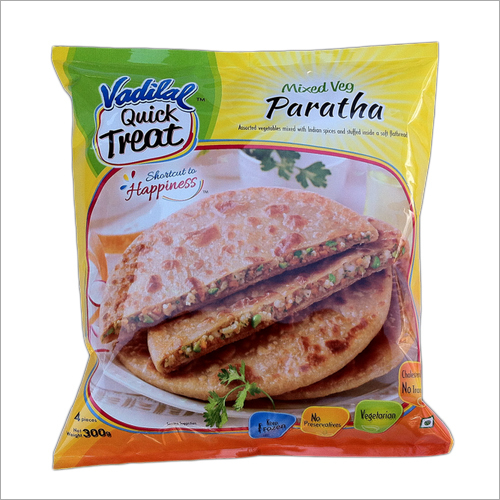 Square printed readymade parotta packaging pouch, for Food Industry, Closure Type : Heat Seal