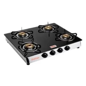 Steel Coated 4 Burner Gas Cooktop, for Kitchen, Size : Standard