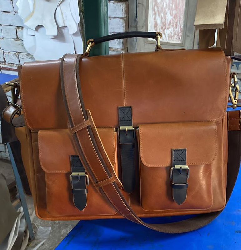 Plain Fancy Leather Office Bags, Size : Standard