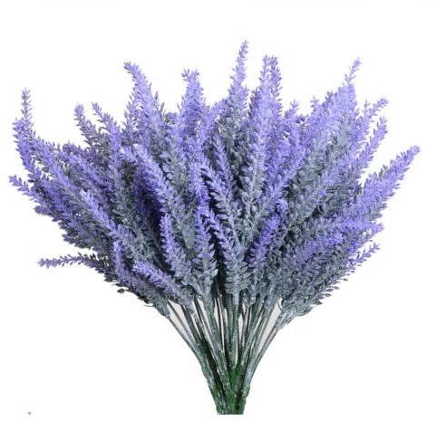 PVC Artificial Lavender Flowers, Color : Purple