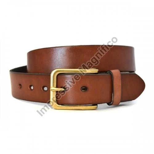 Plain mens leather belt, Feature : Smooth Texture, Shiny Look, Fine Finishing