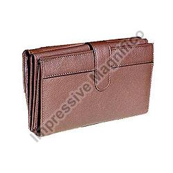 Plain Tan Leather Ladies Wallet, Packaging Type : Plastic Packet