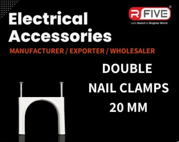 R-Five 20mm Double Nail Clamp, Color : White