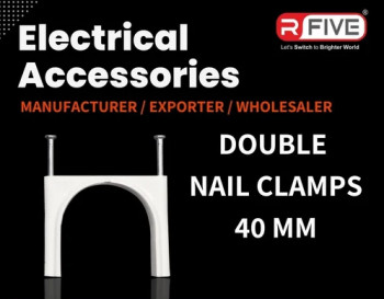 R-Five 40mm Double Nail Clamp, Color : White