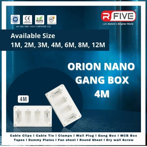 4mm Orion Nano Gang Box, for Electric Fitting, Certification : ISI Certified