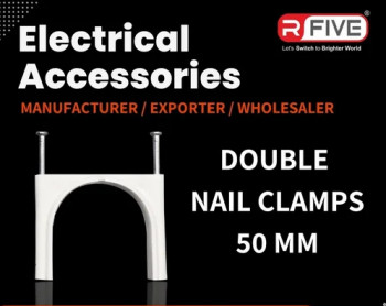 R-Five 50mm Double Nail Clamp, Color : White